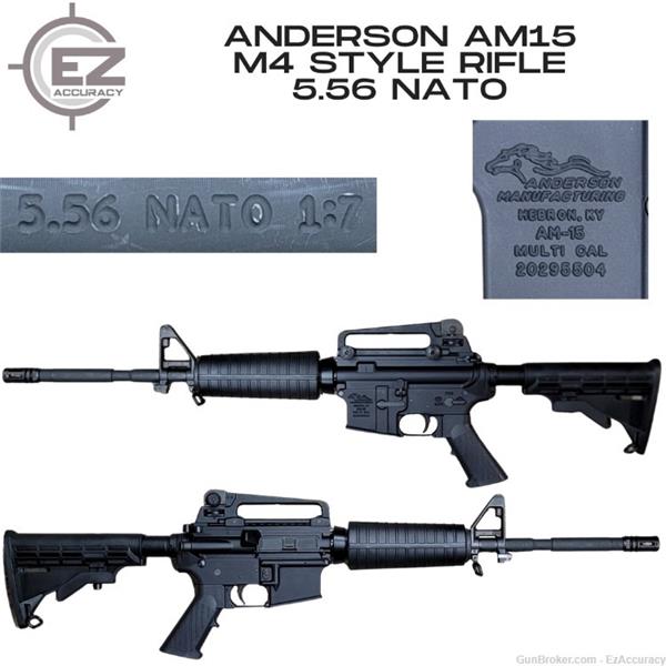 AM-15 Anderson Manufacturing Anderson, Am15, Ar15, rifle, M4, M4 style, 5.56 NATO, $0.01 start 661799410182 16 inch " barrel