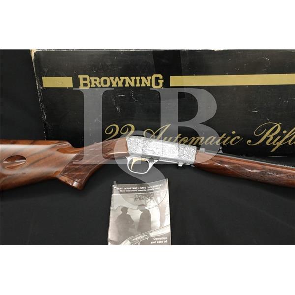 Auto 22 Browning SA22 SA-22 Grade III .22 LR Semi-Automatic Rifle & Box MFD 1977