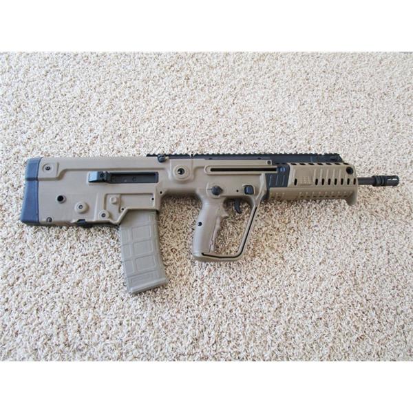 5.56mm NATO (.223 Rem.) IWI - Israel Weapon Industries Tavor X95 X-95 5.56 223 Rem 16" FDE Mfg in 16 inch " barrel