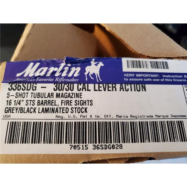 .30-30 Marlin 336 SDG 30/30 Lever Action Trapper Limited 16 inch " barrel