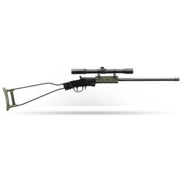 22 LR Chiappa Firearms USA Firearms, Little Badger Single Shot, 22LR, 16.5" Threaded Barrel, OD Green Accents, Wire Stock, 1Rd, Picatinny Forend 8053800941570