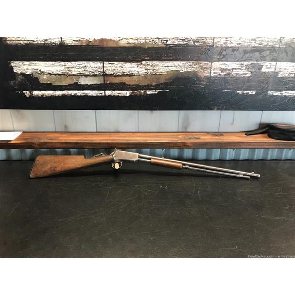 .22 Short 1906 Winchester Shrt 20” Pitted Bore Rear Peep Sight Cracked Stock 080028 20 inch " barrel