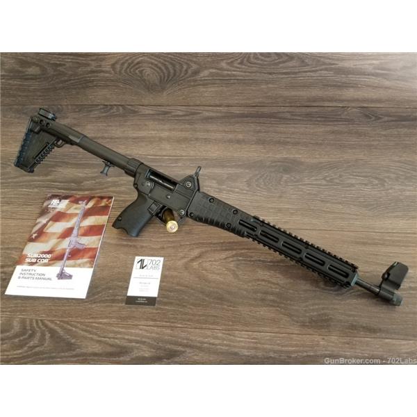 9mm Luger Sub 2000 KELTEC SUB2K Sub2000 Gen 2 9MM 17RD Takes Glock Mags Folding PCC 640832004182 KT2K9BGLK17-17 SUB2K9GLK17BBLK