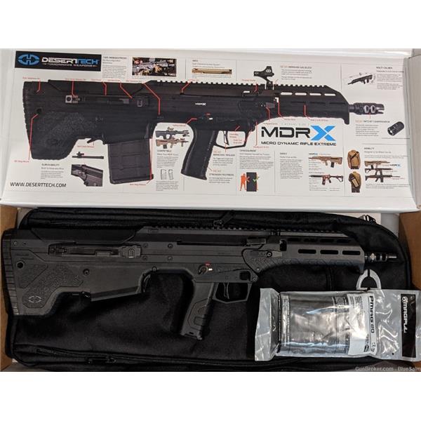 7.62mm NATO (7.62x51) Desert Tech MDRx, 7.62/308 rifle, 16", Black, Forward Eject, Factory NEW 498798655289 16 inch " barrel MDR-RF-A1620-FE-B