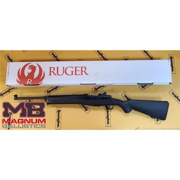 5.56mm NATO (.223 Rem.) Mini-14 Ruger / Sturm, & Co. Mini 14 Synthetic Black/Blued cal. 5.56 Nato w/2-5 RDS Magazine NIB 736676058556 18 inch " barrel Ranch