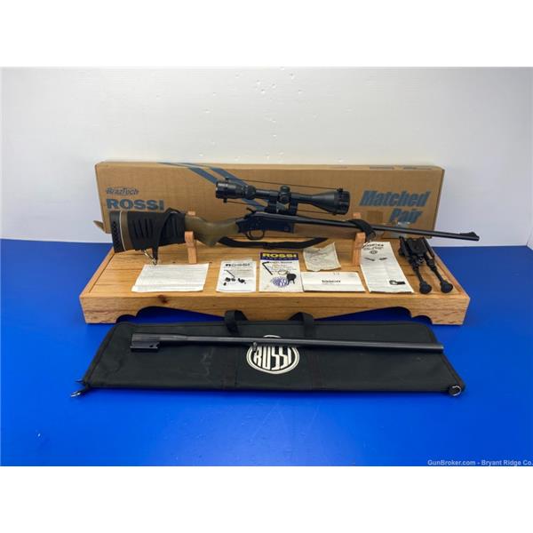 .223 Rem. Rossi Matched Pair 223 Rem or 12 Ga Blue 23/28" *INCLUDES BIPOD & SCOPE* GG 23 inch " barrel