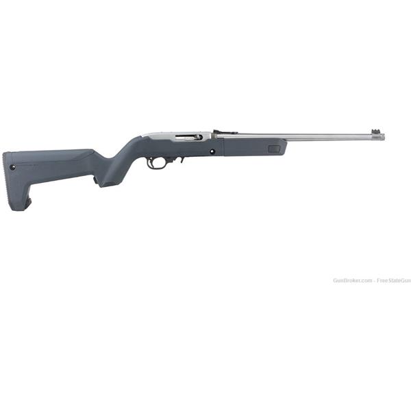 .22 LR Ruger / Sturm, & Co. 10/22 Takedown 22LR Rifle with Gray Magpul X-22 Backpacker Stock 736676311521