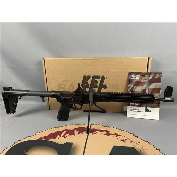9mm Luger KelTec Kel-Tec SUB2000 Gen 2 9MM Rifle 17RD Folding Glock 17 Mags 640832004182 IMA-KTS2K9GL17BBHC 16 inch " barrel SUB2K9GLK17BBLK