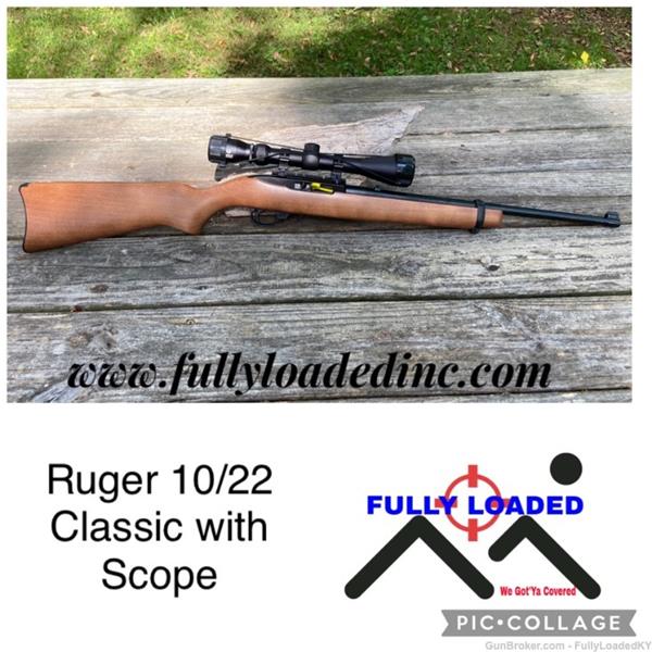 .22 LR Ruger / Sturm, & Co. NIB 10/22 Carbine 22LR Hardwood 31159 Hardcase Scope Actual Gun 736676311590 18 inch " barrel