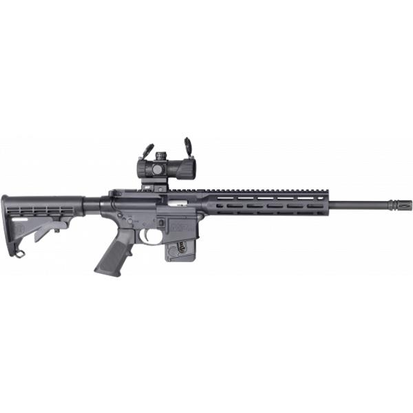 22 LR M&P15-22 Sport Smith & Wesson, M&P15-22, Semi-Automatic, AR, 22LR, 16.5" Threaded Barrel, Black Finish, 10Rd, 10" M&P Slim Handguard with Magpul M-LOK, MP100 4MOA Red/Green Dot Optic Included 022188879414