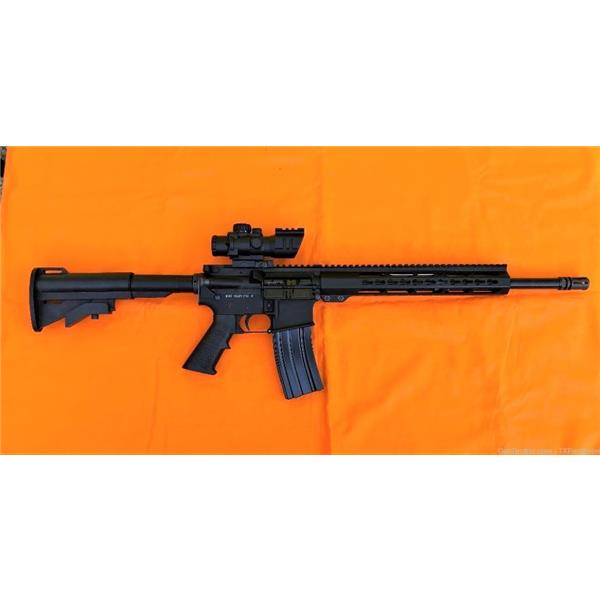5.56mm NATO (.223 Rem.) AM-15 Anderson Manufacturing AR-15 5.56 1/8 Barrel Rail All US w/ 4x Illuminated Prizm Optic NEW 16 inch " barrel