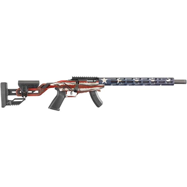 Ruger / Sturm, & Co. Precision Rimfire 22 LR 18" 15+1 Black American Flag Cerakote 736676084227