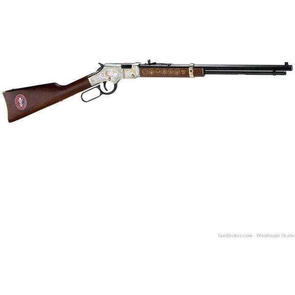 .22 LR Henry Repeating Arms HENRY GOLDEN BOY EAGLE SCOUT Rifle 22lr 22 lr Lever Action Collector Item 619835016096 H004ES 20 inch " barrel