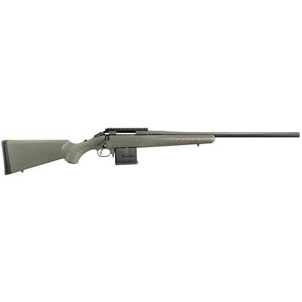 RUGER - LONG GUNS Ruger, American Predator Rifle, Bolt-Action, 204 22" Threaded Barrel, Matte Black Finish, Green Composite Stock, Scope Base, 10Rd AI Style Magazine 736676269716