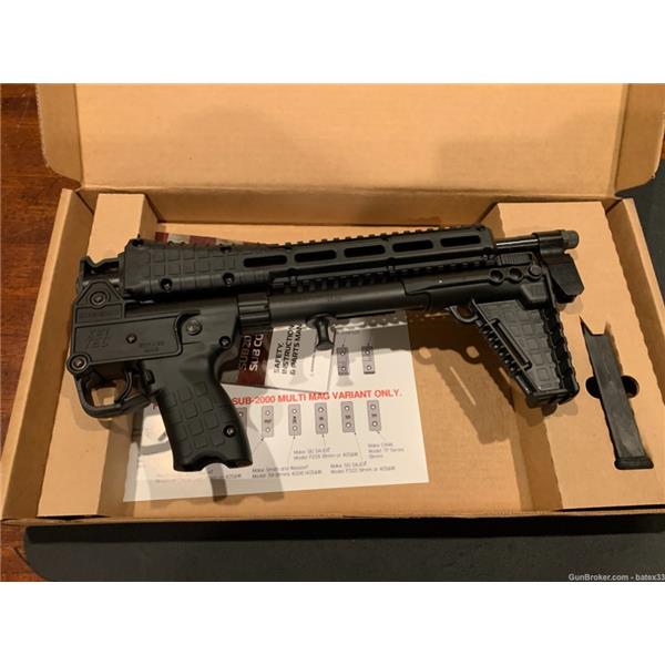 9mm Luger SUB2000 KelTec Kel-Tec SUB2K9GLK19BBLKHC Sub-2000 16.25" Rifle, Brand New