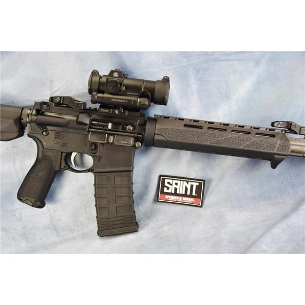 5.56mm NATO (.223 Rem.) Springfield Armory SAINT 5.56 with Red Dot Romeo 7 Optic package 16"barrel MLOK NR 706397926410 ST916556BM 16 inch " barrel