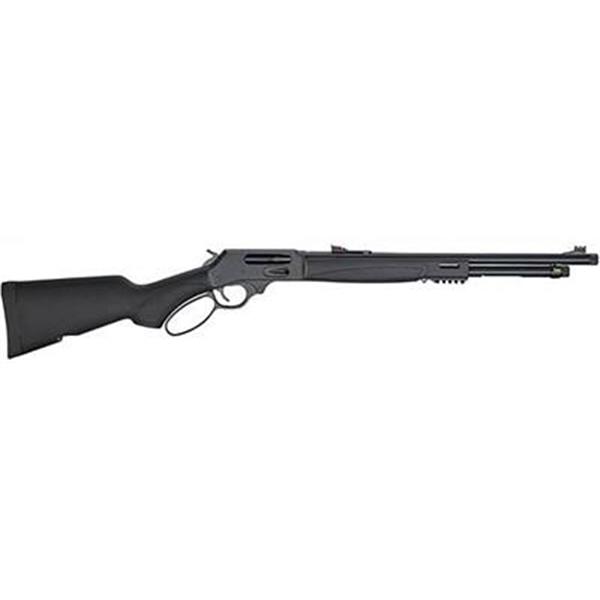 Henry Repeating Arms, Big Boy X Model, Lever Action, 44 Magnum/.44 SPL, 17.5" Threaded Barrel, Blued Finish, Black Synthetic Stock, M-Lok, Large Loop Lever, Picatinny, 7Rd, Brass Drilled and Tapped for a BB-RSM, Adjustable Fiber Optic Sights 619 619835200235