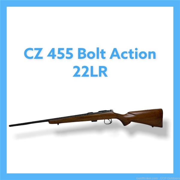 .22 LR CZ-USA CZ 455 Bolt Action .22LR 20.5" 5rd Walnut Blued Almost Like New 20 inch " barrel