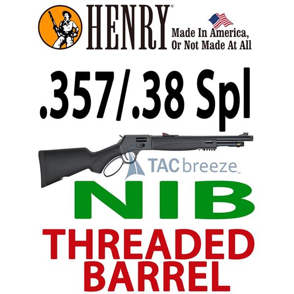 .357 Mag. Big Boy Henry Repeating Arms HENRY LEVER MODEL X 357 38SPL .38 SPL THREADED BARREL NIB