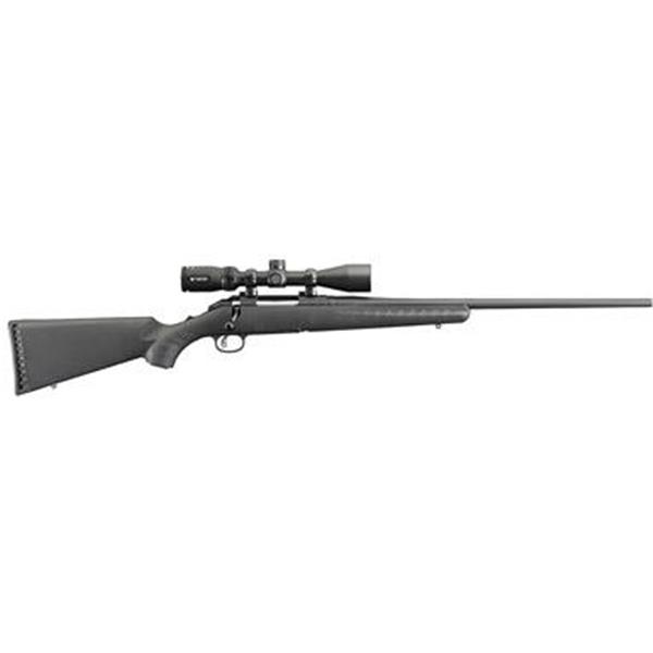 16934 Ruger, American, Bolt-Action Rifle, 308 Winchester, 22" Barrel, Matte Black Finish, Synthetic Stock, Right Hand, w/Vortex Crossfire II, 4Rd 736676169344