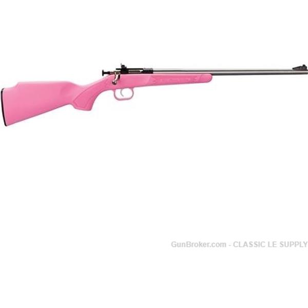 .22 LR Davey Crickett Keystone Arms Bolt Action Rifle 22 Pink Synthetic Blued Barrel 611613002208 G-I-79962 TSL 10-12-21