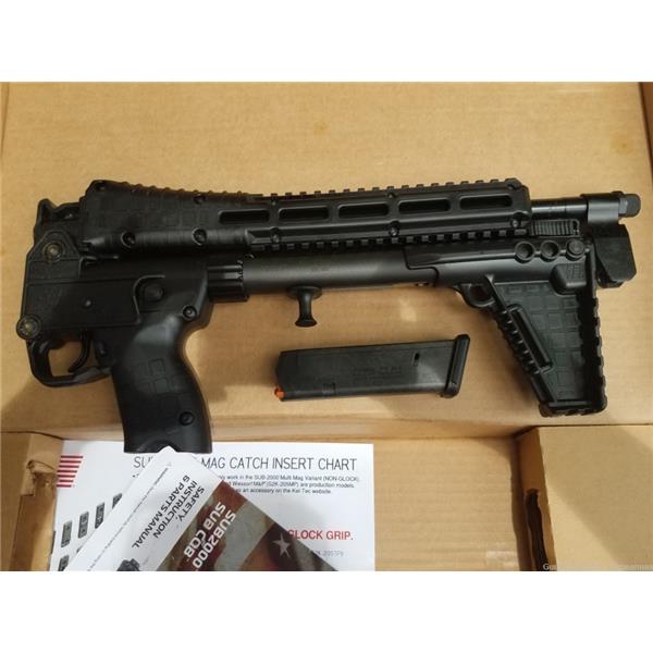 9mm Luger Sub 2000 KelTec KEL-TEC SUB-2K9 GLK17 17RDS NIB Black