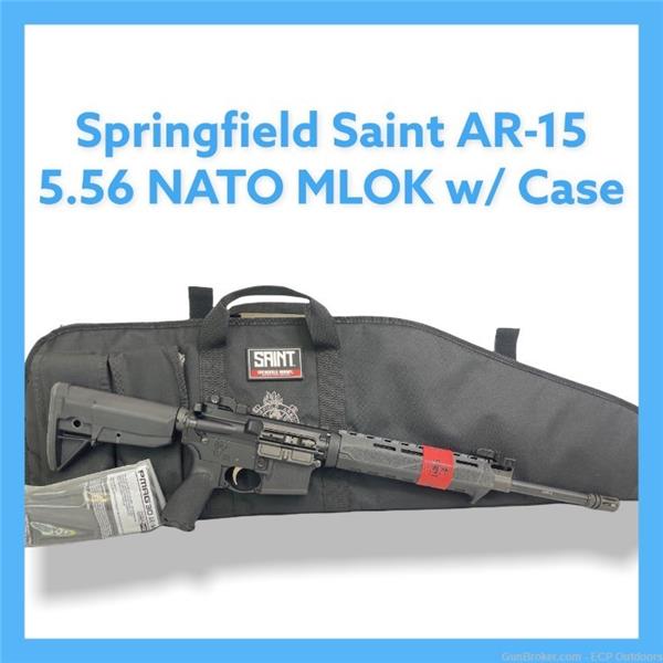 5.56mm NATO (.223 Rem.) Springfield Armory Saint AR15 5.56 16" 30rd w/ Soft case LIKE NEW