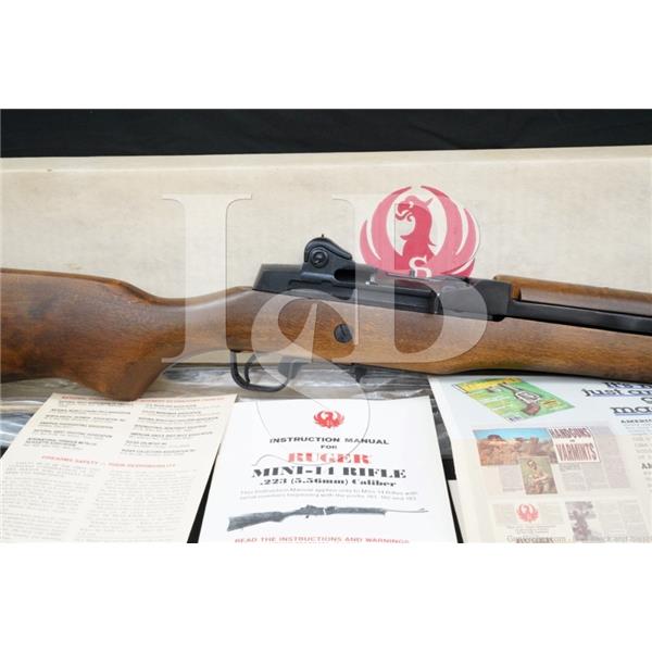 5.56mm NATO (.223 Rem.) Ruger / Sturm, & Co. Mini-14 .223 Rem/5.56mm Wood Handguard Semi-Auto Rifle MFD 1982