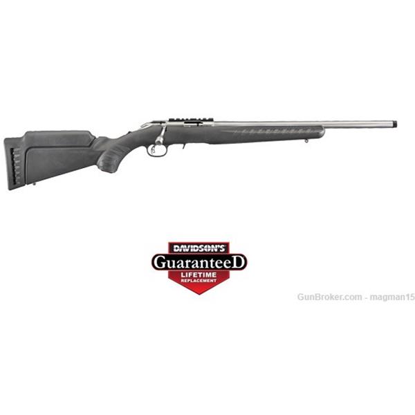 .22 LR American Rifle - Rimfire Ruger / Sturm, & Co. NEW RUGER AMERICAN RIMFIRE 22LR 10+1 BA BLACK 18" STAINLESS THREADED 8351