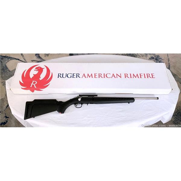 .22 Caliber (5.5mm) American Rifle All-weather Ruger / Sturm, & Co. 22 LR 18” Satin Stainless Barrel Adjustable Trigger 18 inch " barrel