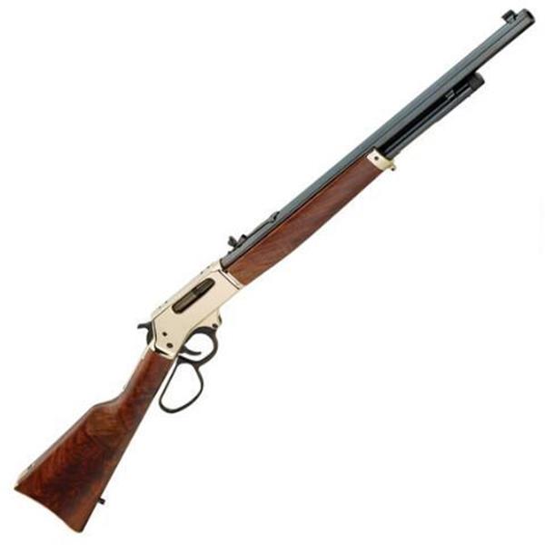 45-70 GOVT HENRY H010B Henry Repeating Arms, Lever Action, H010B, 45-70, 22" Octagonal Barrel, 1:20 Twist, Blue Finish, Straight-grip American Walnut Stock, Adjustable Sights, 4Rd, Brass Drilled and Tapped for a Weaver 63B Mount 619835100047