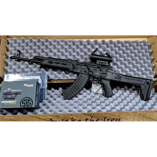 7.62x39 Palmetto State Armory PSAK-47 GF3 FORGED RIFLE, BLACK AK47 PSA SIG SAUER ROMEO7 BUNDLE
