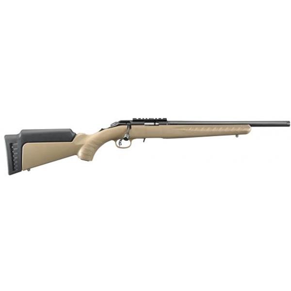 Ruger 8371 American Rimfire Rifle 17 HMR, 16.1" Threaded Barrel, FDE Ranch, Pic Rail, 15+1 Round 736676083718