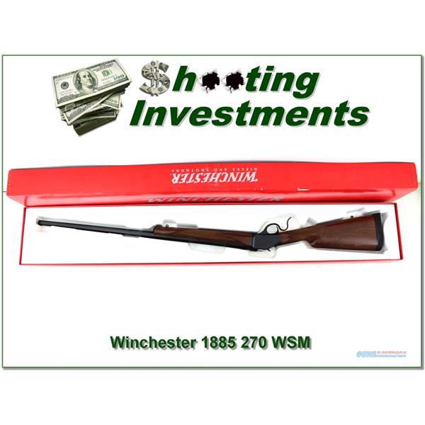 .270 WSM Winchester 1885 High Wall in rare 270 28in Octagonal NIB!
