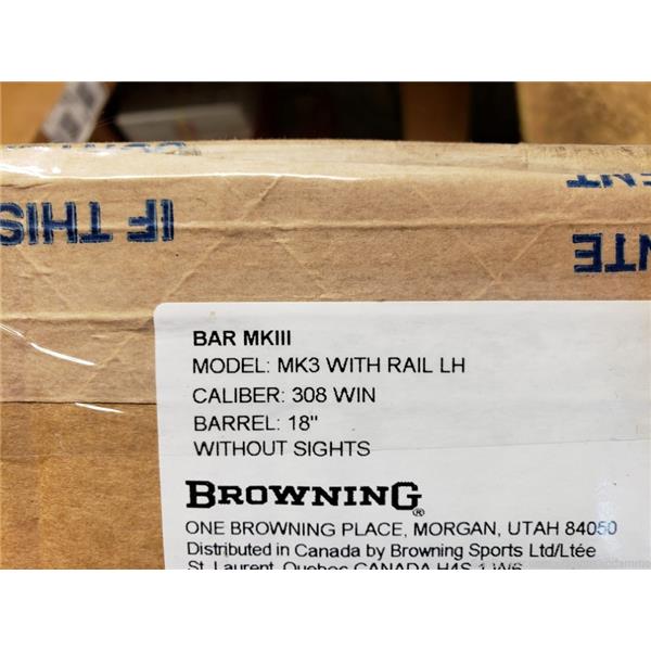 .308 Win. PICS! NEW LEFT HAND BROWNING BAR MKIII DBM WALNUT WIN 18" 308 18 LH 023614744481 inch " barrel 031070218 MK3 MARK MK III
