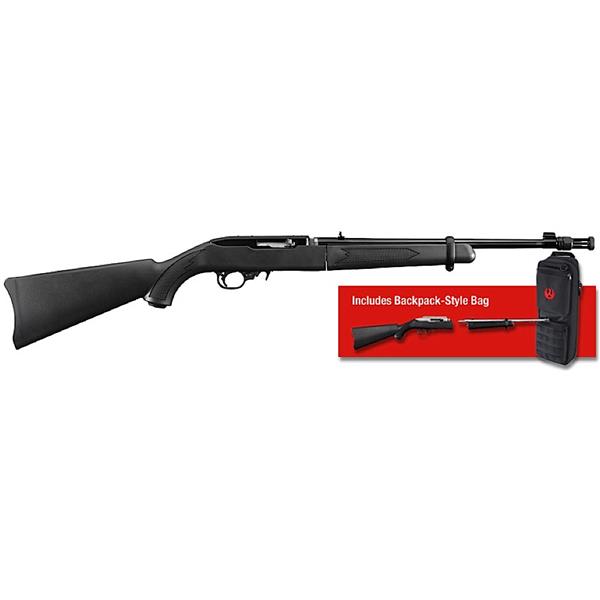Ruger 11112 10/22 Takedown Rifle .22 LR 16.6in 10rd Black Threaded Flash Suppressor 736676111121