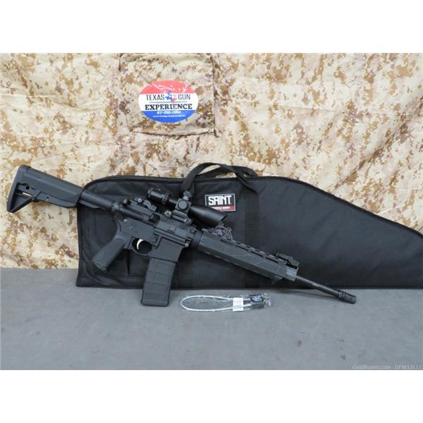 5.56mm NATO (.223 Rem.) Springfield Armory PENNY! SPRINGFIELD SAINT AR15, 5.56, W/ 16" BARREL, VERY NICE!!