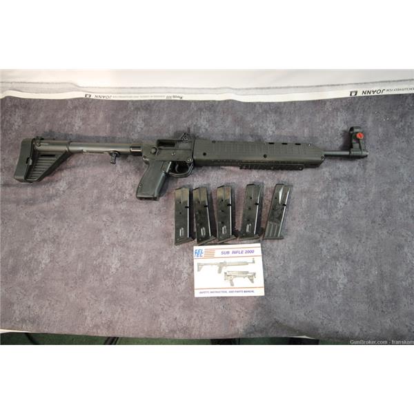 9mm Luger KelTec Kel-Tec Sub 2000 Folding Rifle in 9 MM with�16.1" Barrel. 16 inch " barrel
