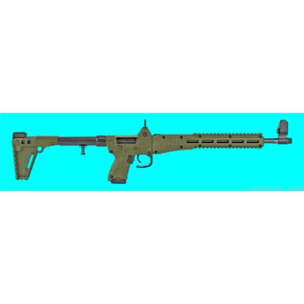 9mm Luger Sub-2000 Glock 19 KelTec Kel-Tec Sub 2000 Mags 15+1 Gen 2 OD Green Stock/Grip/Receiver 640832004830 SUB2K9GLK19BGRNHC 16 inch " barrel