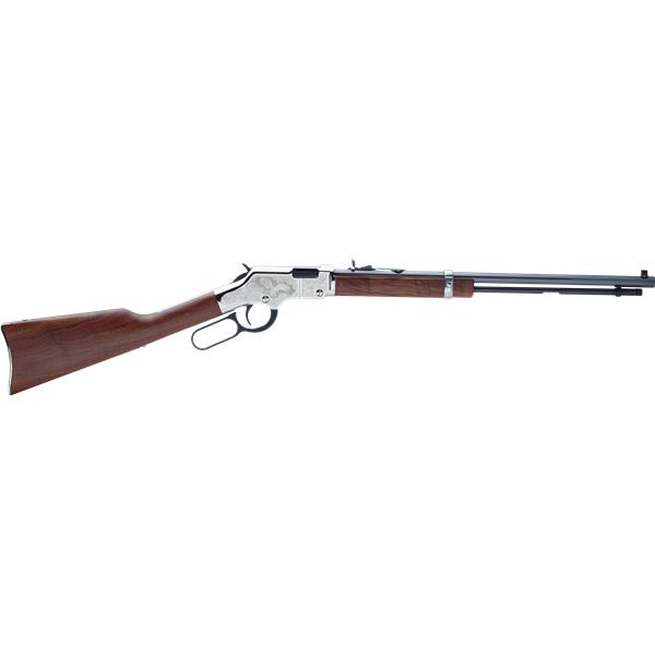 .22 LR Henry Repeating Arms Silver 22 Lever Action Rifle 619835016393 H004SE2 20 " barrel