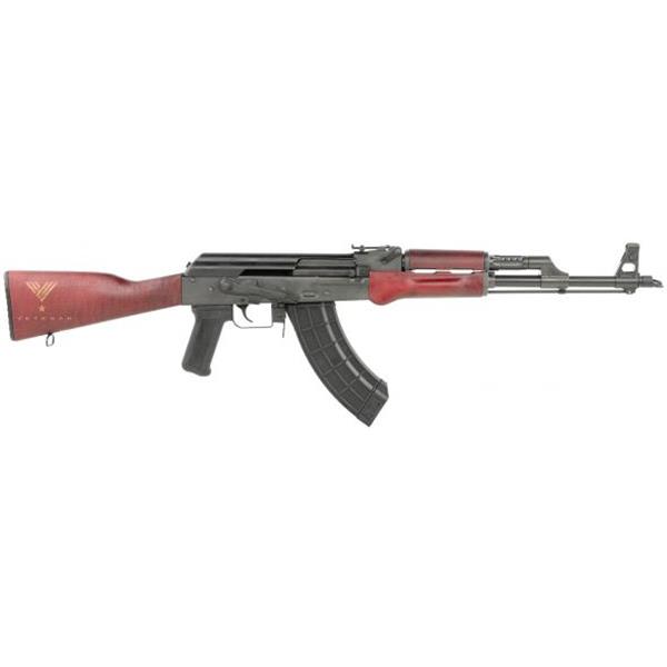 Century Arms, BFT47 Veteran, Semi-automatic Rifle, AK, 7.62X39mm, 16.5" Barrel, Threaded Slant Brake, Matte Finish, Black, Polymer Grips, Veteran Engraved Wood Furniture, Adjustable Sights, 30 Rounds, 1 US Palm Magazine 787450773547
