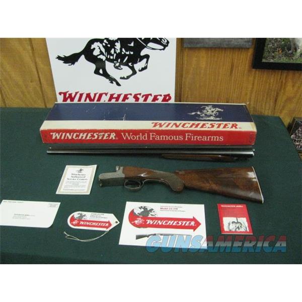 20 Gauge 7068 Winchester 23 Pigeon XTR 20ga 28bls mod/full, vent rib,ejectors, coin silver rose and scroll engraved receiver, 2 3/4&3inch chambers,round knob, singe select trigger, butt plate, correct serialize