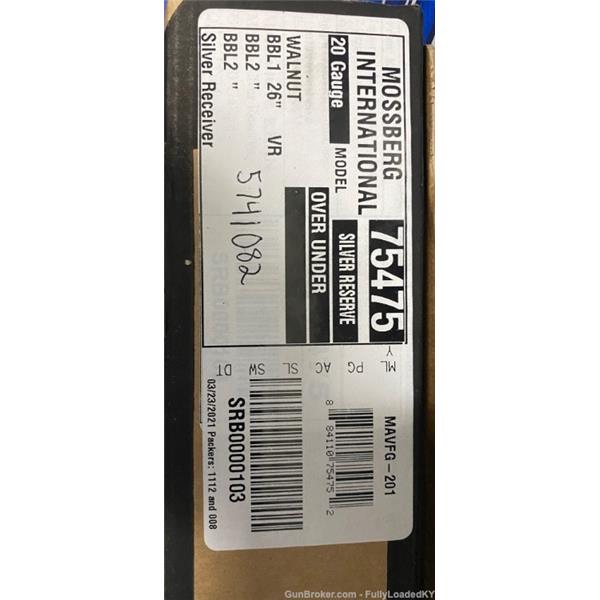 Mossberg International Silver Reserve II Bantam Field 20 Ga 26" 75457 884110754578 26 inch " barrel