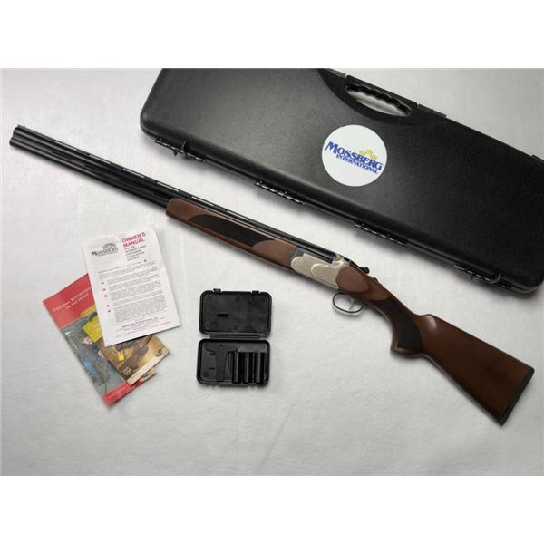 International Silver Reserve II Bantam Mossberg 20 Gauge, 26", Silver/Blue, Walnut, 75457