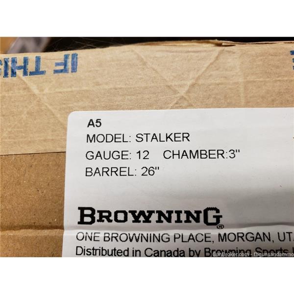 RDY2SHIP! PICS! NEW BROWNING A5 STALKER 12 GA 26 FIBER OPTIC A-5 GAUGE GOLD 023614072140 inch " barrel 0118013005 HUNTER ULTIMATE 26"