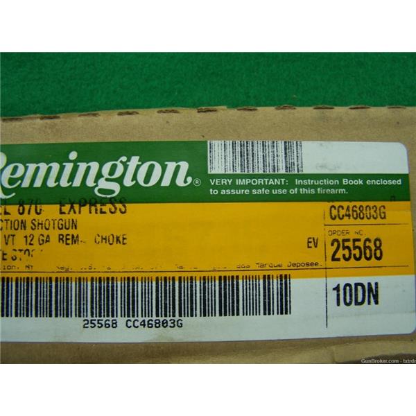 FACTORY NEW, REMINGTON 870 EXP, 12 GG, 28" BBL, WOOD STOCK, SCREW-IN CHOKE 25568 28 inch " barrel