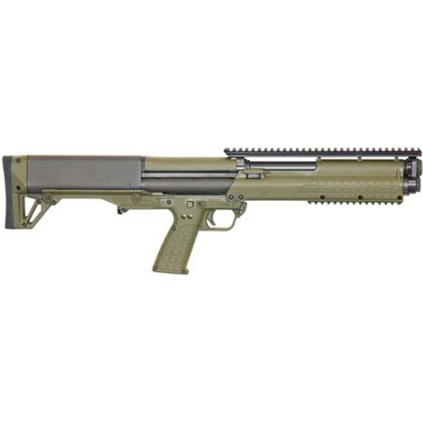 Kel-Tec, Model KSG, Pump Action, 12 Gauge 2.75", 18.5" Barrel, Green Finish, Synthetic Stock, Tactical Handguard with Rails, 14Rd 640832003284