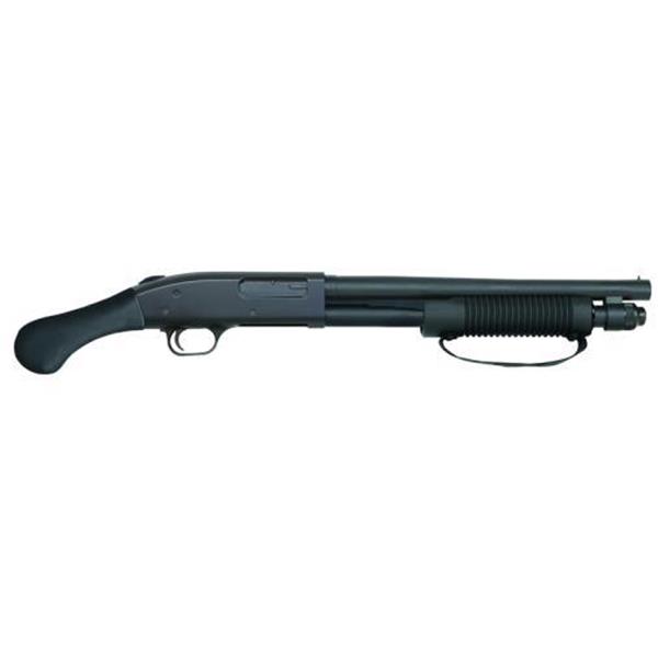 590 Shockwave 12 Gauge Mossberg 50659 Pump GA, 14" Barrel, CB 3" Shell, Black Synthetic Bird Head Grip Blued 015813506595