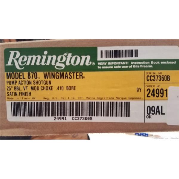 Remington 870 Wingmaster 410 New In Box 25 inch " barrel