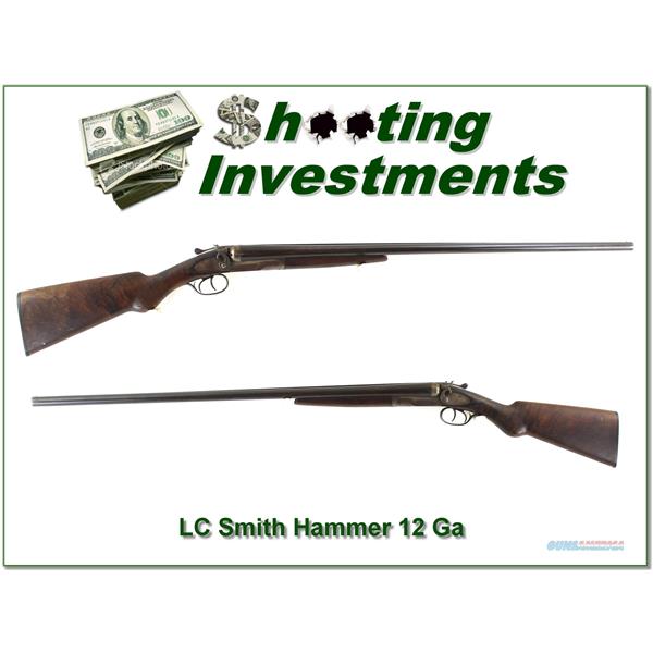 12 Gauge LC Smith SxS Hammer Ga XX Wood all original 32in
